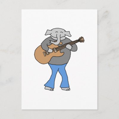 elephant playing guitar