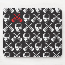 Guitars and Skulls Mouse Pads