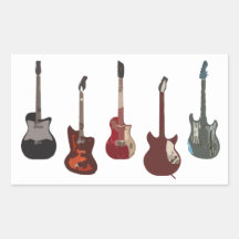 GUITARS MY DREAMS RECTANGLE STICKER