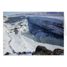 Gulfoss Falls Iceland Greeting Cards