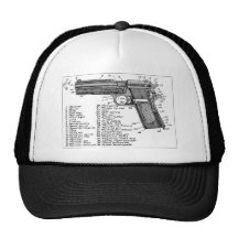 Gun Diagram Mesh Hats