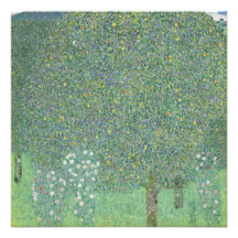Gustav Klimt - Rosebushes under the Trees Photographic Print