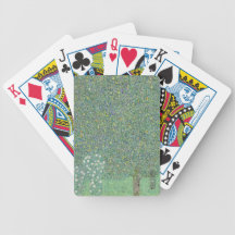Gustav Klimt - Rosebushes under the Trees Deck Of Cards