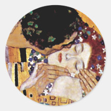 Gustav Klimt - The Kiss Round Sticker