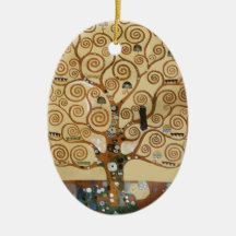 Gustav Klimt Tree Of Life Christmas Ornaments
