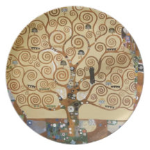 Gustav Klimt Tree Of Life Party Plates