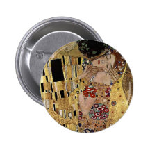 Gustav Klimt's The Kiss Detail (circa 1908) Buttons