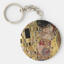 Gustav Klimt's The Kiss Detail (circa 1908) Keychains