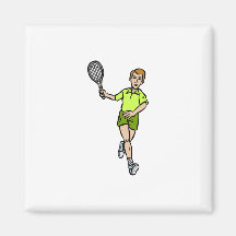 Guy Tennis Player Fridge Magnets