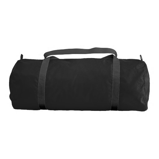 Custom Duffle Gym Bag, Black with black straps Zazzle