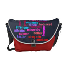 gym or sports motivational kit bag -red white blue messenger bags