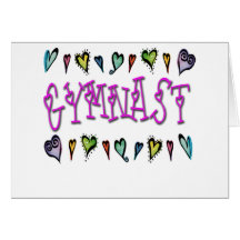 Gymnast hearts card