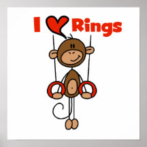 Gymnast Loves Rings Print