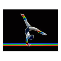 Gymnast on a Rainbow Beam Postcards