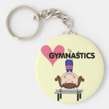 GYMNASTICS - Brunette Girl Handstands Keychains