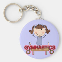 GYMNASTICS - Brunette Girl Splits Tshirts and Gift Key Chain