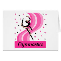 Gymnastics Leap Greeting Cards