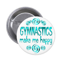 Gymnastics Make Me Happy Button