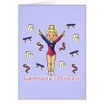 Gymnastics Princess Greeting Card