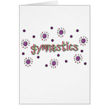 Gymnastics solar dots greeting card