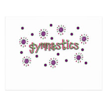 Gymnastics solar dots postcards