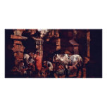 Gypsy Camps In Ancient Ruins By Roos Johann Heinri Photo Greeting Card