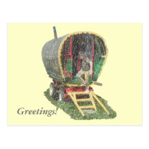 Gypsy Caravan Postcard