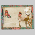 Gypsy Golden Pink Owls & Ornate Buck  Full Moon Dr dry erase boards