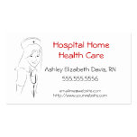 H001 BIZ - Pretty Nurse Sketch Business Card Templates
