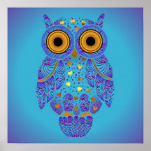 H00t Owl Blues Print