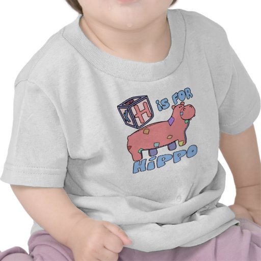 H is for Hippo Baby T-Shirt