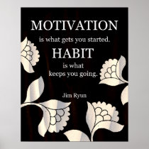 Habit-Motivational Art Print posters