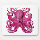Haeckel Octopus Pink Mouse Mats
