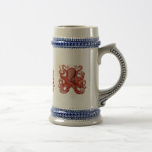 Haeckel Octopus Red Coffee Mug