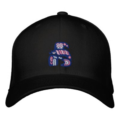 Haida killer whale embroidered hat Haida killer whale embroidered hat