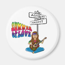 Haight Ashbury Summer of Love Refrigerator Magnet