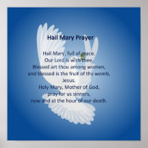 Hail Mary Prayer Poster
