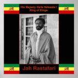 Haile Selassie, Jah Rastafari Print on Canvas 36 b