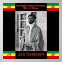 Haile Selassie, Jah Rastafari Print on Canvas 36 b