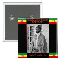 Haile Selassie the Lion of Judah, Jah Rastafari Pins
