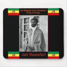 Haile Selassie the Lion of Judah, Jah Rastafari Mousepad