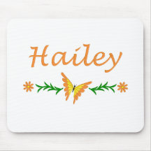 Hailey (Orange Butterfly) Mouse Pad