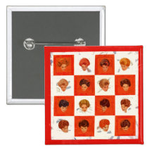 Hair Colour Bingo Pinback Button