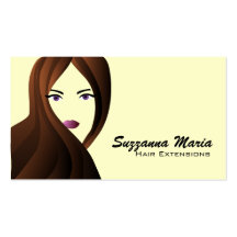 Hair Extensions Business Cards- colour changeable