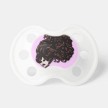 Hair Girl (Pink and Red) Pacifier