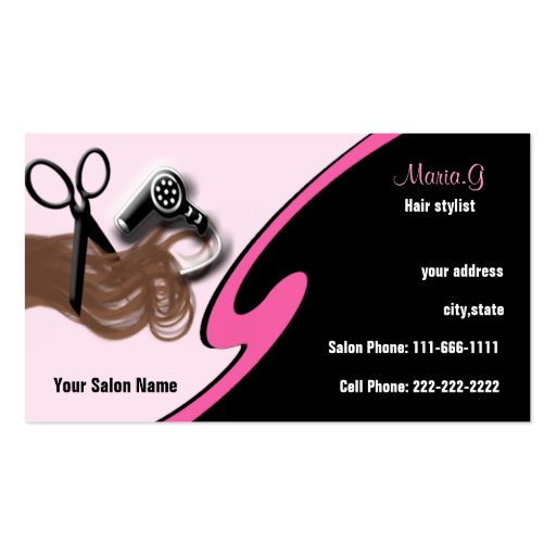 Salon Business Card Templates hair salon businesscards business card template zazzle