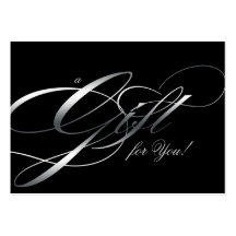 Hair Salon Gift Certificate Black Silver Business Card Template