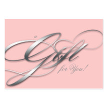 Hair Salon Makeup Gift Certificate Pink Silver Business Cards