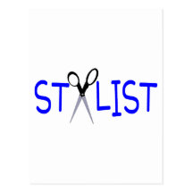 Hair Stylist Blue with Scissors Post Cards