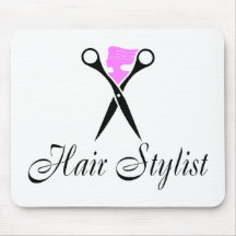 Hair Stylist (Pink/Scissors) Mouse Pad